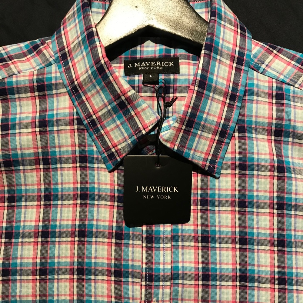 J. Maverick PLAID Providence Short Sleeve Shirt